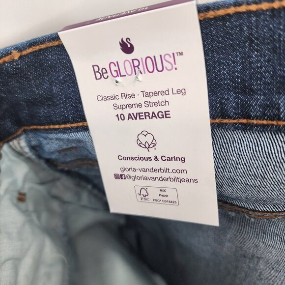 GLORIA VANDERBILT Amanda High Rise Mom Dark Wash Blue Jeans 10 NWT - Picture 8 of 9